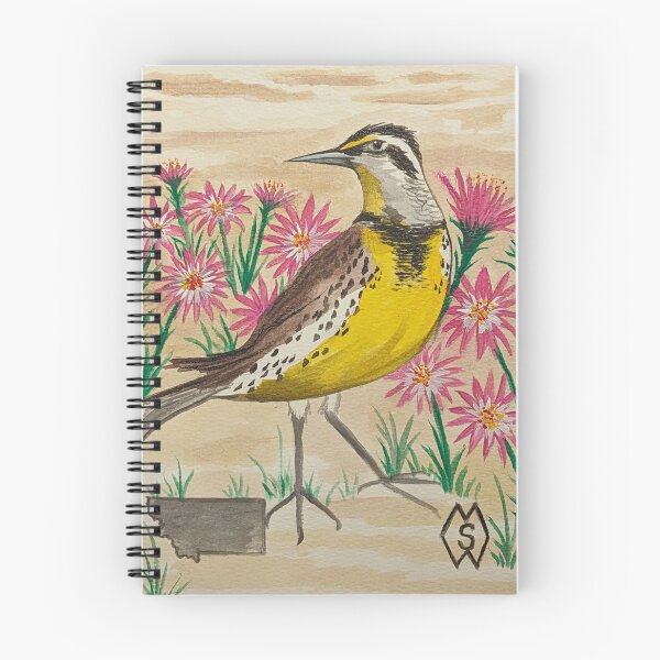 Item preview, Montana state bird and flower, the meadowlark and bitterroot designed and sold by Matt Starr Fine Art .