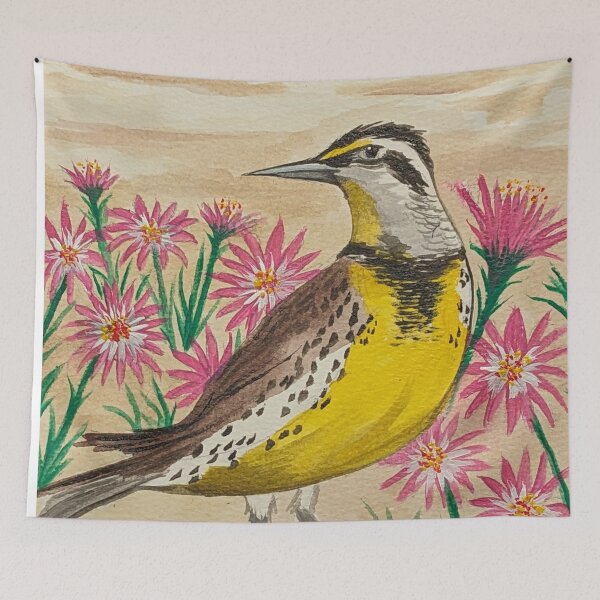 Item preview, Montana state bird and flower, the meadowlark and bitterroot designed and sold by Matt Starr Fine Art .