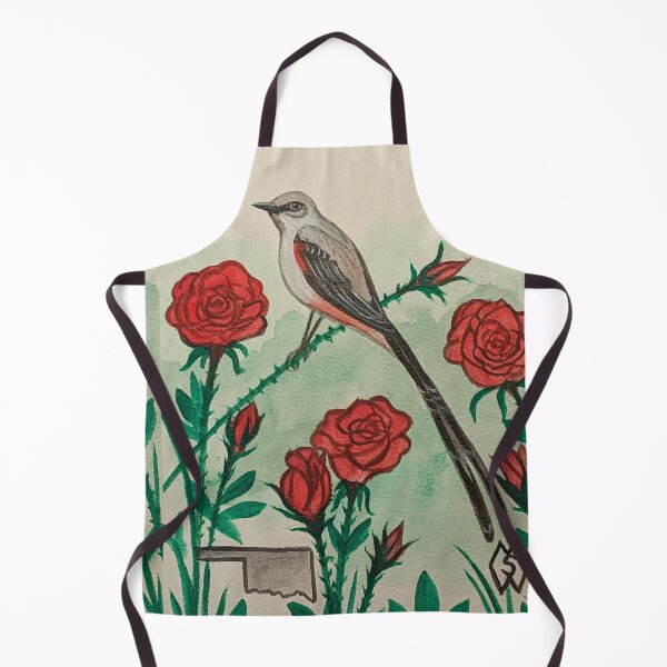 Item preview, Oklahoma state bird and flower, the scissor-tailed flycatcher and rose designed and sold by Matt Starr Fine Art .