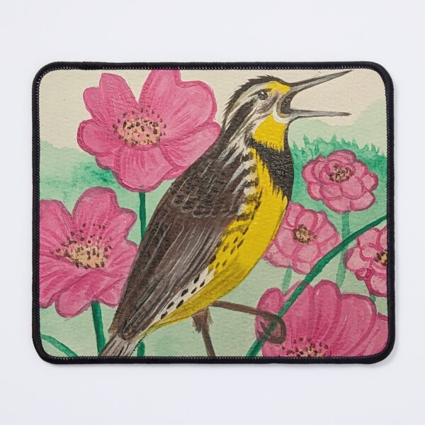 Item preview, North Dakota state bird and flower, the meadowlark and wild prairie rose designed and sold by Matt Starr Fine Art .