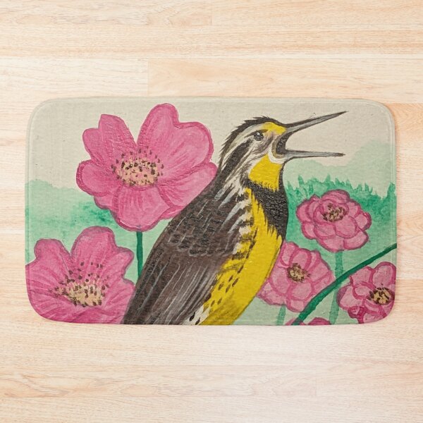 Item preview, North Dakota state bird and flower, the meadowlark and wild prairie rose designed and sold by Matt Starr Fine Art .