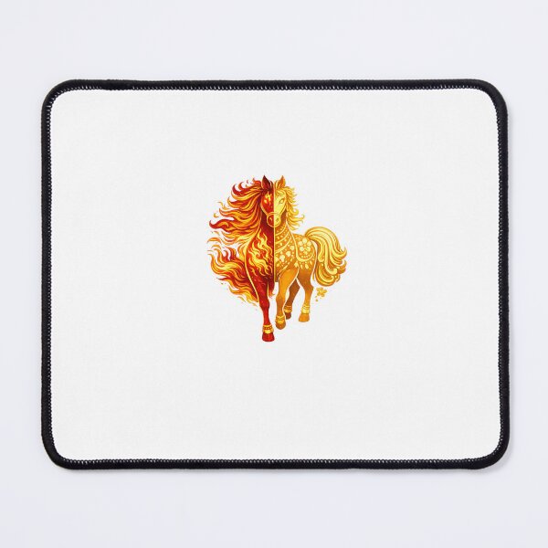 Item preview, Fire and Gold Yin Yang Horse Chinese Zodiac Art designed and sold by Vendeloc.
