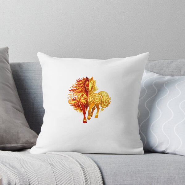 Item preview, Fire and Gold Yin Yang Horse Chinese Zodiac Art designed and sold by Vendeloc.