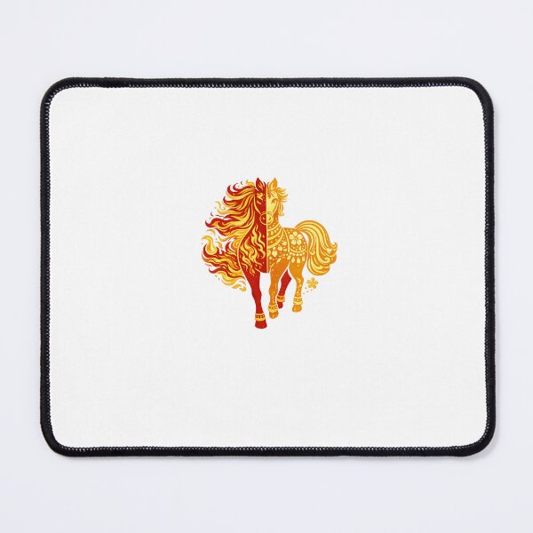 Item preview, Serene Yin Yang Fire Horse Lunar New Year Artwork designed and sold by Vendeloc.