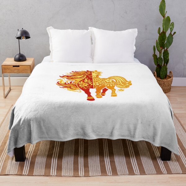 Item preview, Serene Yin Yang Fire Horse Lunar New Year Artwork designed and sold by Vendeloc.