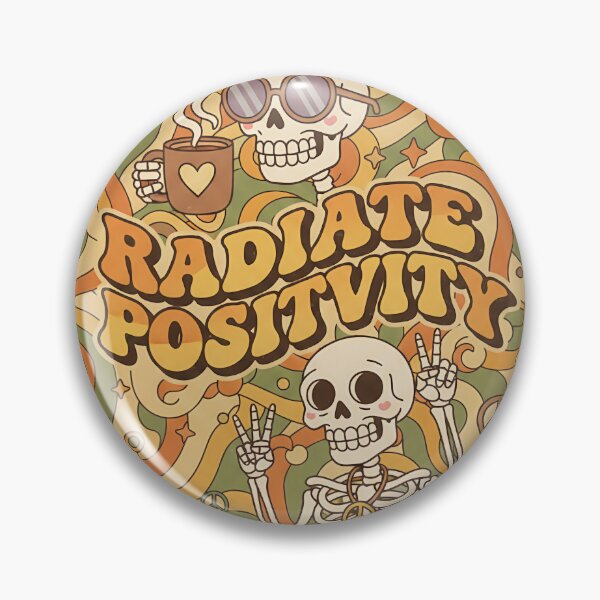 Item preview, Groovy Retro Skeleton Radiate Positivity Psychedelic 70s Aesthetic Art designed and sold by MyProfessionaltees.