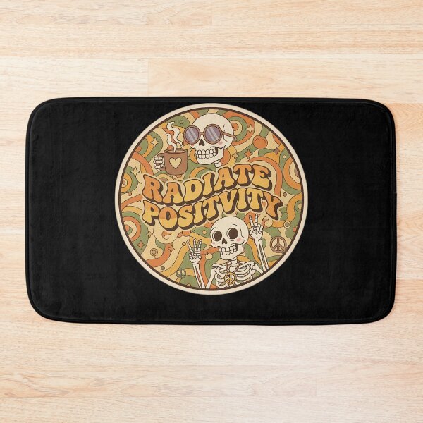 Item preview, Groovy Retro Skeleton Radiate Positivity Psychedelic 70s Aesthetic Art designed and sold by MyProfessionaltees.