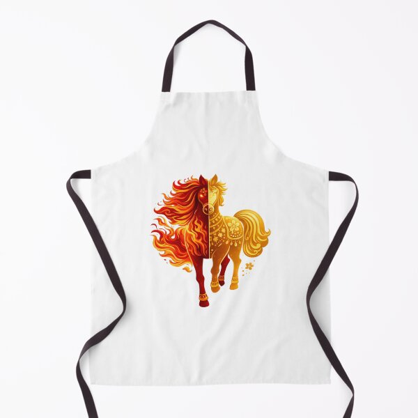 Item preview, Dual Flame Horse Yin Yang Fire and Gold Lunar New Year Art designed and sold by Vendeloc.