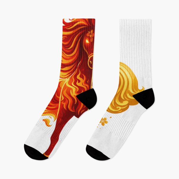 Item preview, Dual Flame Horse Yin Yang Fire and Gold Lunar New Year Art designed and sold by Vendeloc.