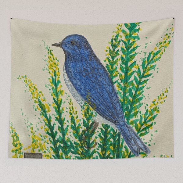Item preview, Nevada state bird and flower, the mountain bluebird and sagebrush designed and sold by Matt Starr Fine Art .