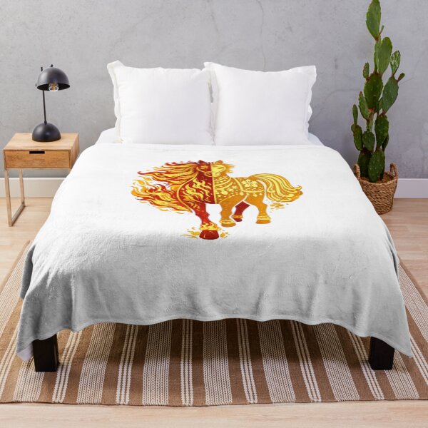 Item preview, Yin Yang Fire Horse Lunar New Year Balance Illustration designed and sold by Vendeloc.