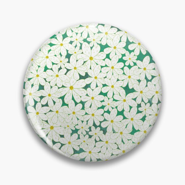 Item preview, Daisy Patch with Emerald Background designed and sold by Lynne Goodman Design.