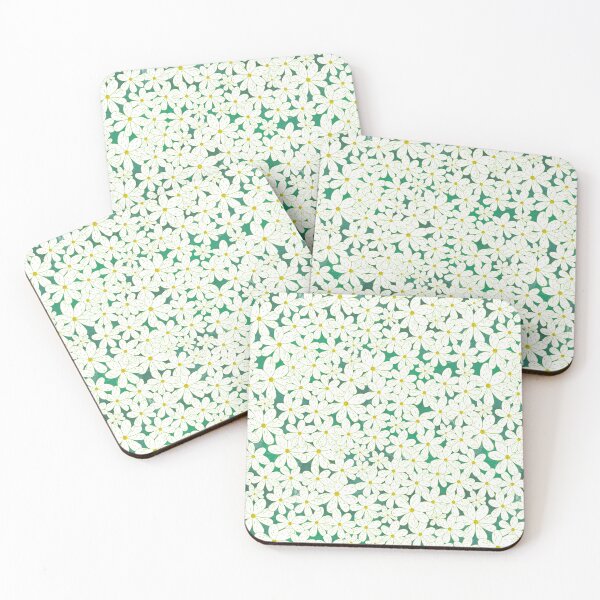 Item preview, Daisy Patch with Emerald Background designed and sold by Lynne Goodman Design.