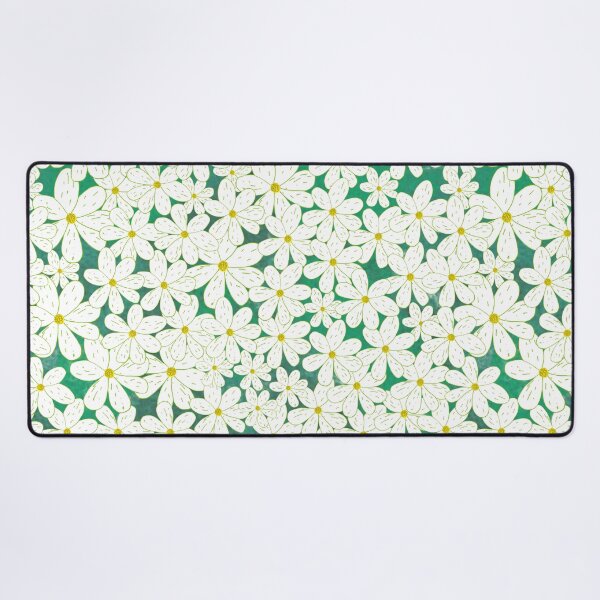 Item preview, Daisy Patch with Emerald Background designed and sold by Lynne Goodman Design.