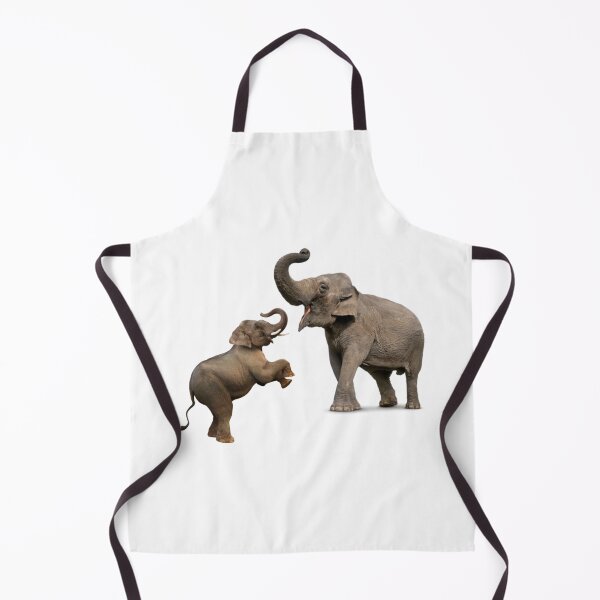 Item preview, Playful Elephant Duo - Baby and Adult Elephants with Trunks Up designed and sold by StickerBuild07 .