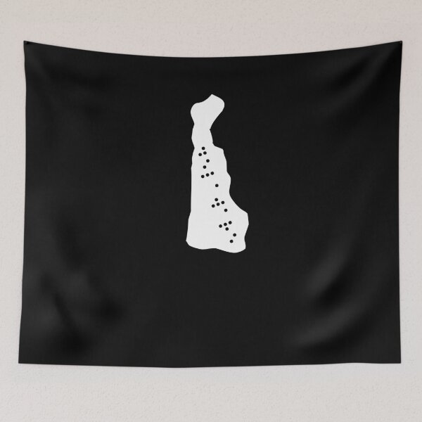 Item preview, DELAWARE State Shape Braille Shirt designed and sold by brizodesign.