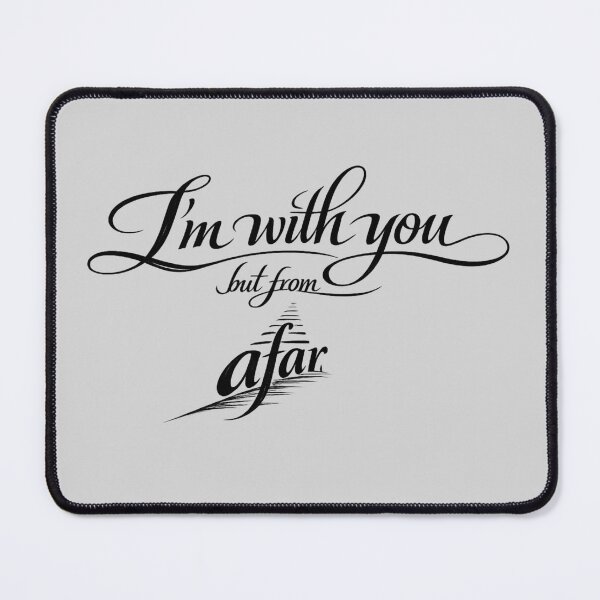 Item preview, I’m With You From Afar – Minimal Typography Art designed and sold by hdraHdra.