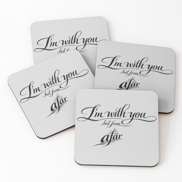 Item preview, I’m With You From Afar – Minimal Typography Art designed and sold by hdraHdra.