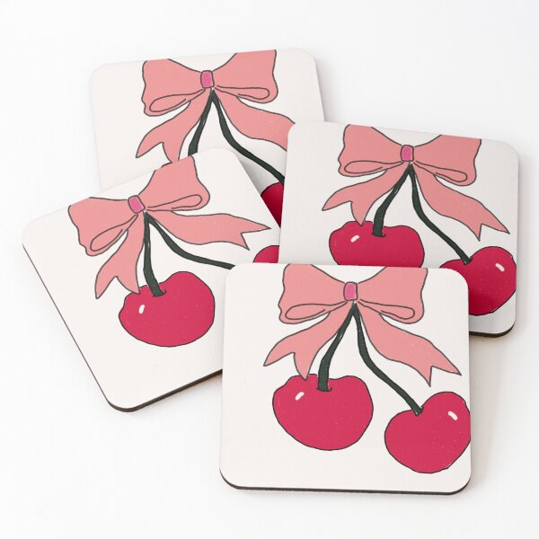 Item preview, Cherries with a Pink Bow  designed and sold by artisticashton.