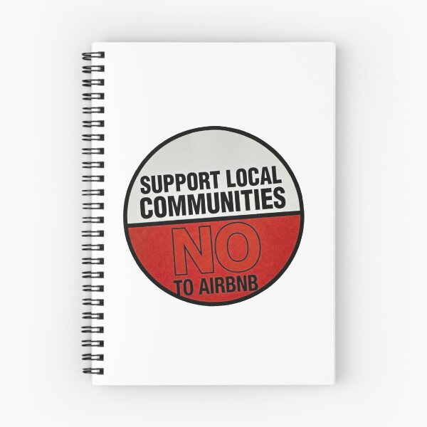 Item preview, Red Sign Support Local Communities, not accommodations - No To Airbnb - Anti Airbnb designed and sold by SassyArtistry.