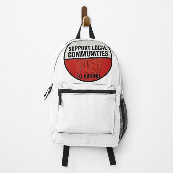Item preview, Red Sign Support Local Communities, not accommodations - No To Airbnb - Anti Airbnb designed and sold by SassyArtistry.