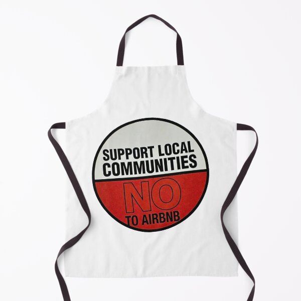 Item preview, Red Sign Support Local Communities, not accommodations - No To Airbnb - Anti Airbnb designed and sold by SassyArtistry.