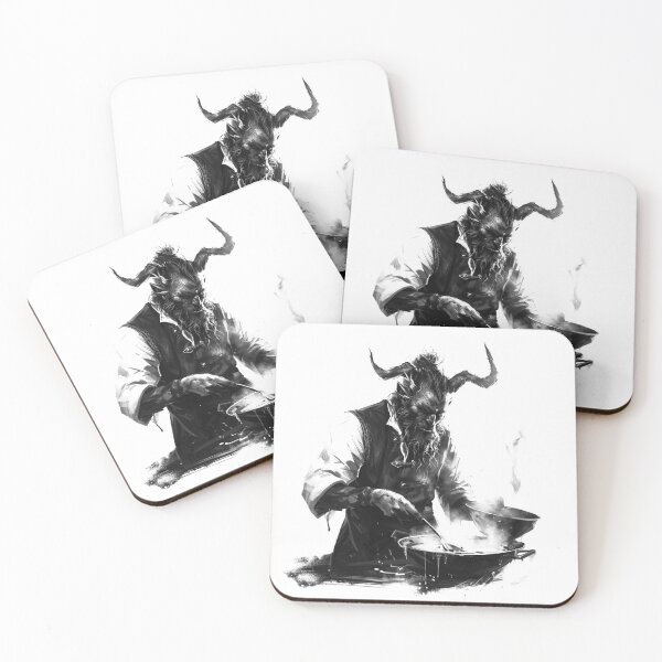 Item preview, Demon Chef Cooking Art | Dark Fantasy Kitchen Horror Illustration designed and sold by inkoutninja.