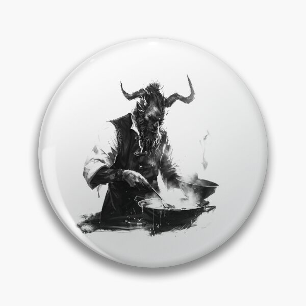 Item preview, Demon Chef Cooking Art | Dark Fantasy Kitchen Horror Illustration designed and sold by inkoutninja.