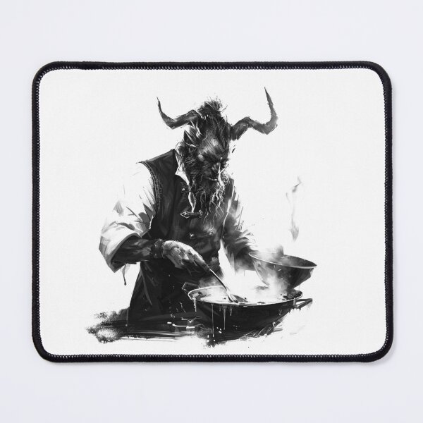Item preview, Demon Chef Cooking Art | Dark Fantasy Kitchen Horror Illustration designed and sold by inkoutninja.
