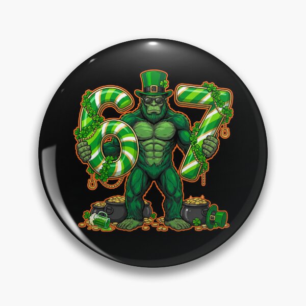 Artikelvorschau, Bigfoot, St. Patrick's Day, Kleeblatt entworfen und verkauft von WoodburyLake.