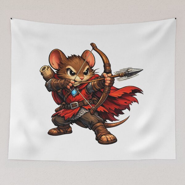 Item preview, Brave Zippy Mouse Archer Medieval Fantasy Warrior designed and sold by Zippy Creation.