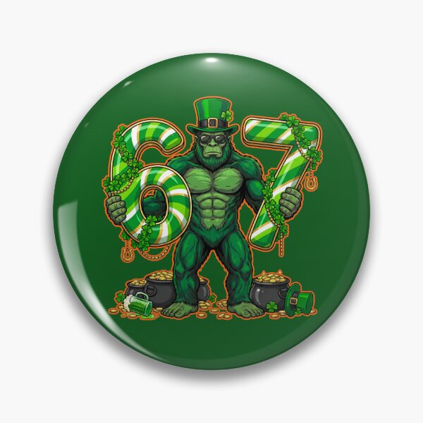 Artikelvorschau, Bigfoot, St. Patrick's Day, Kleeblatt entworfen und verkauft von WoodburyLake.