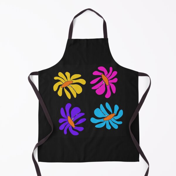 Item preview, Playful Pop Flowers on Black | Bold Modern Floral Art designed and sold by MysticPurpleHue.