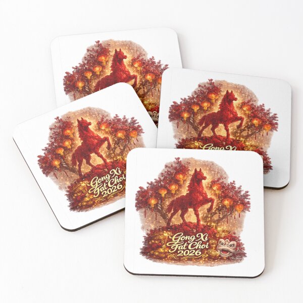 Item preview, Gong Xi Fat Choi 2026 – Year of the Horse Chinese New Year Floral Horse Art designed and sold by StrayaDesign.