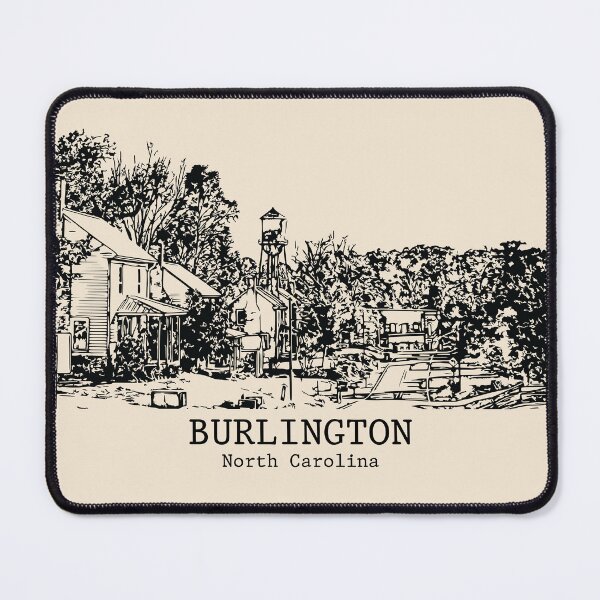 Artikelvorschau, Burlington - North Carolina entworfen und verkauft von Lakeric Cityscapes.