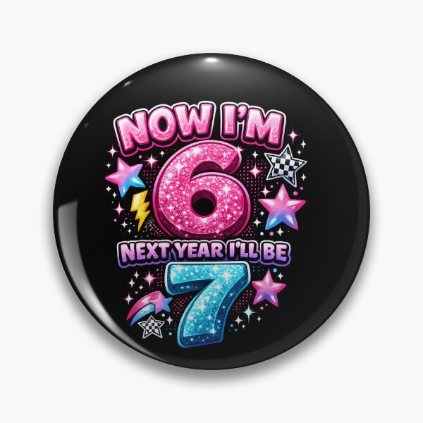 Item preview, Now I'm 6 Glitter Birthday Design designed and sold by HUTEND.