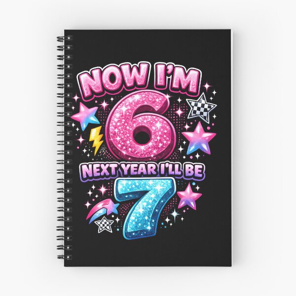 Item preview, Now I'm 6 Glitter Birthday Design designed and sold by HUTEND.