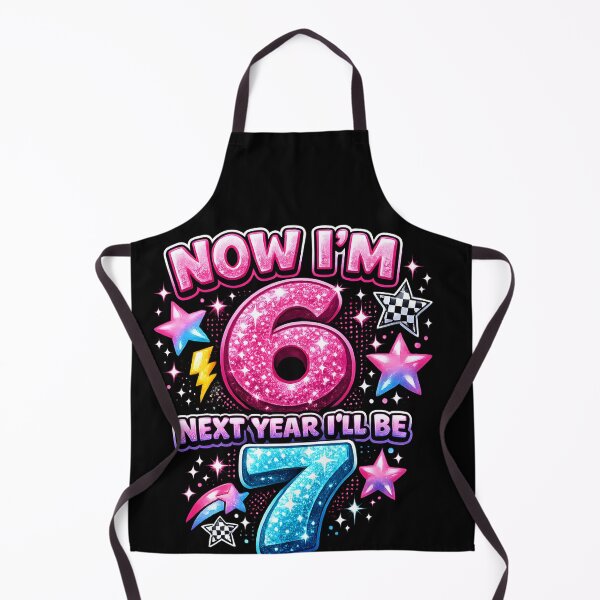Item preview, Now I'm 6 Glitter Birthday Design designed and sold by HUTEND.