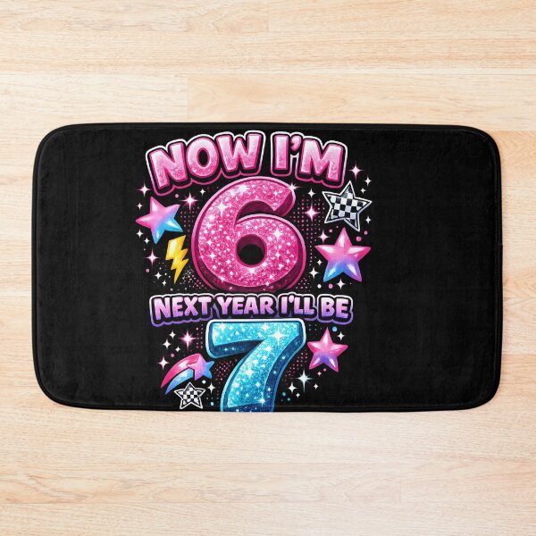 Item preview, Now I'm 6 Glitter Birthday Design designed and sold by HUTEND.