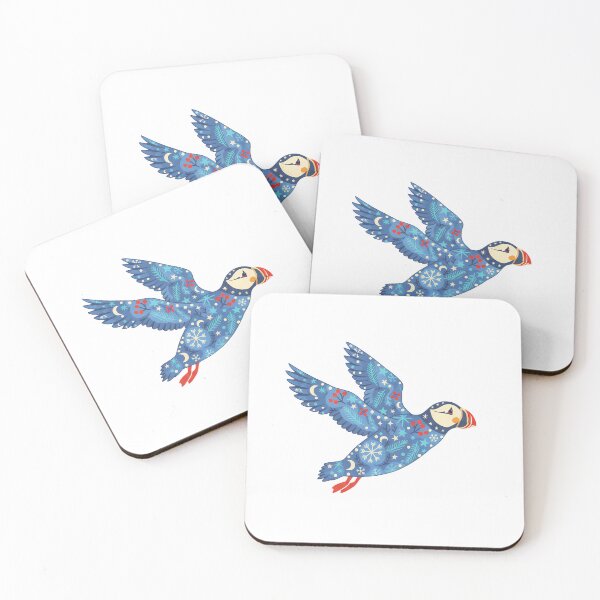 Item preview, Flying Puffin – Scandinavian Folk Art by heidiannemorris © designed and sold by FOLK ART FUSION by heidiannemorris.