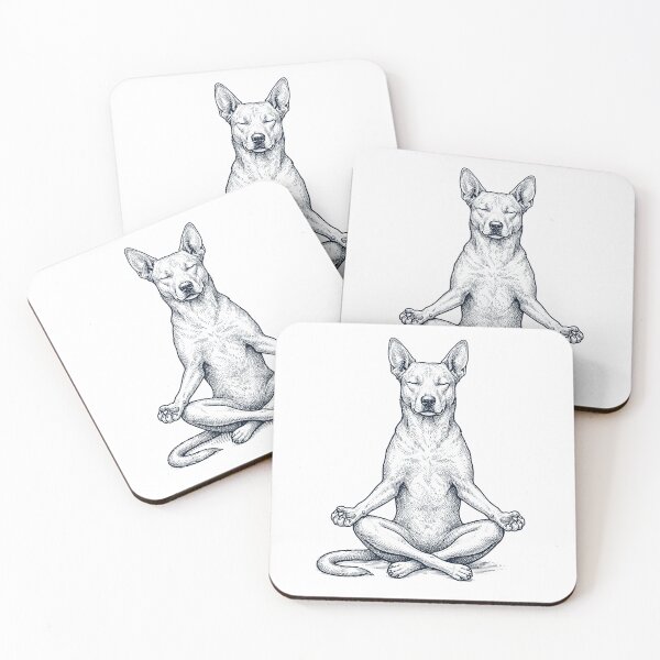 Item preview, Vintage Carolina Dog Yoga Lotus Meditation Dog Lover designed and sold by DoodleTortle.