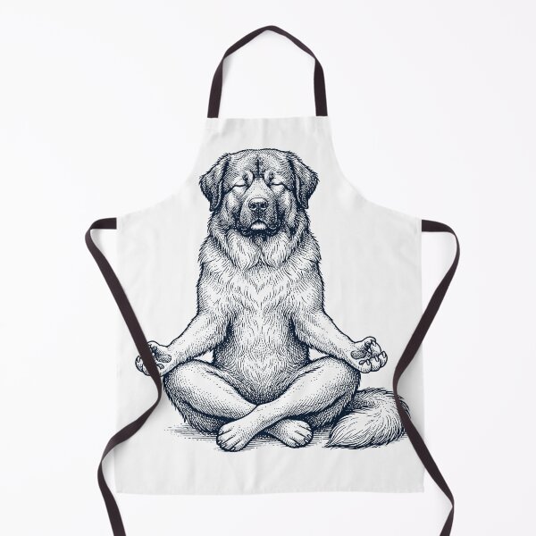 Item preview, Vintage Caucasian Shepherd Dog Yoga Lotus Meditation Dog Lover designed and sold by DoodleTortle.