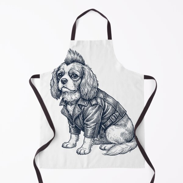 Item preview, Vintage Cavalier King Charles Spaniel Punk Mowhawk Dog Mom Dad designed and sold by DoodleTortle.
