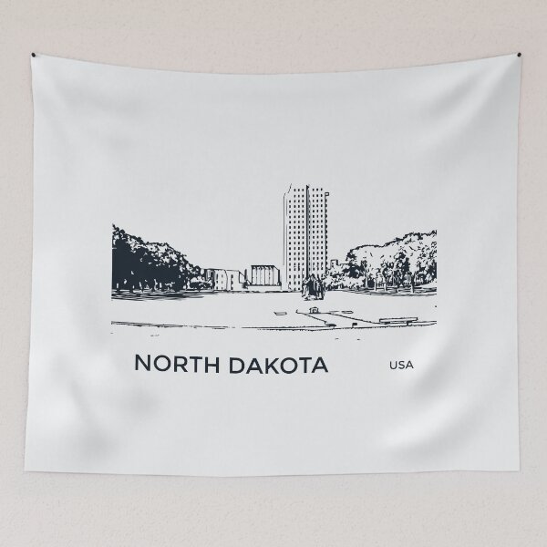 Item preview, North Dakota State USA designed and sold by Lakeric Cityscapes.