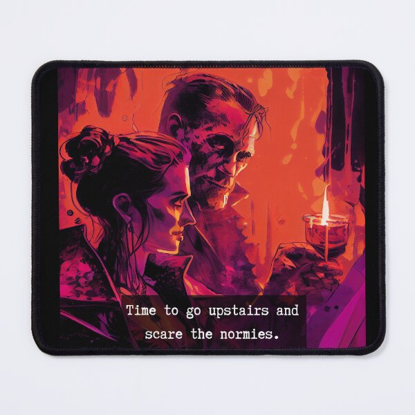 Item preview, Goth Villain Couple Dark Humor Art designed and sold by The Secret Cabal of Despair.
