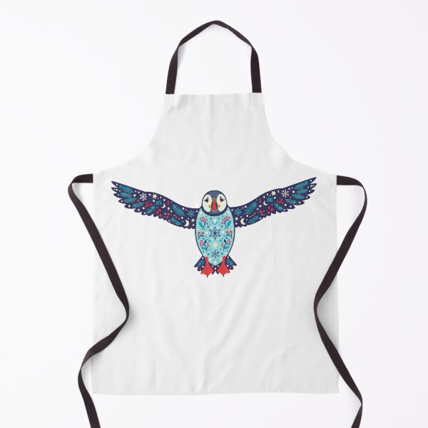 Item preview, Night Sky Puffin – Scandinavian Folk Art by heidiannemorris © designed and sold by FOLK ART FUSION by heidiannemorris.