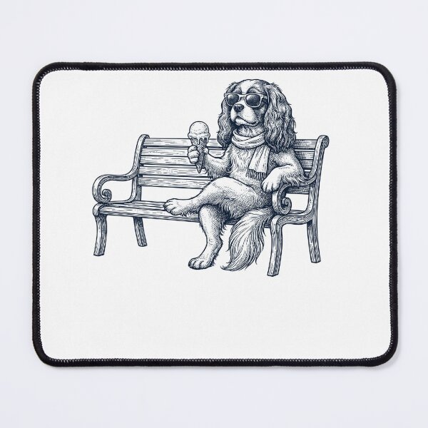 Item preview, Cavalier King Charles Spaniel Ice Cream Dog Mom Dad designed and sold by DoodleTortle.