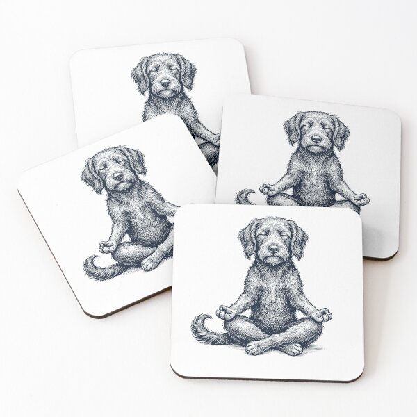 Item preview, Vintage Cesky Terrier Yoga Lotus Meditation Dog Lover designed and sold by DoodleTortle.