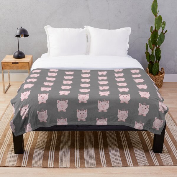Pig Throw Blankets Redbubble
