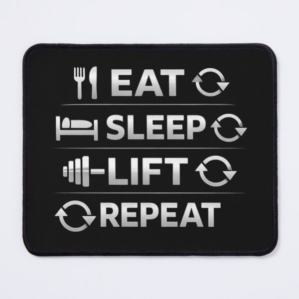 Item preview, Eat Sleep Lift Repeat – Gym Motivation Typography designed and sold by wanado.